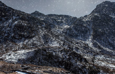 Scenic view of snowcapped mountains