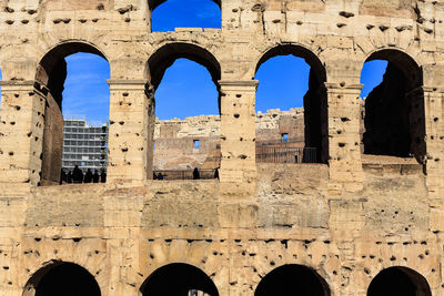 Colosseum exterior view detail