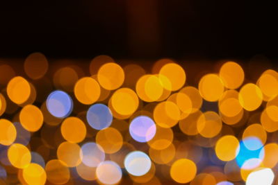 Defocused lights at night