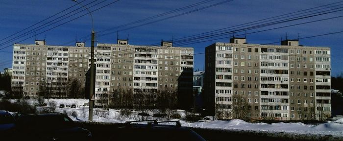 Low angle view of apartment buildings