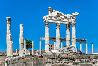 Old ruins against blue sky