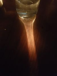 Close-up of glass of water on table