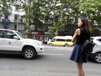 Vehicles on road