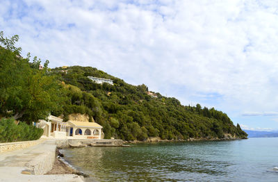 Ipsos beach in corfu a greek island in the ionian sea