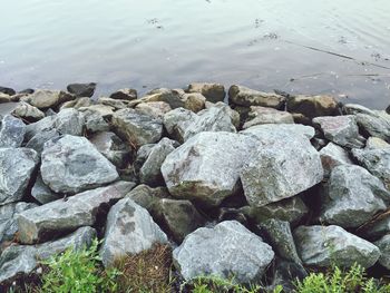 Rocks in sea