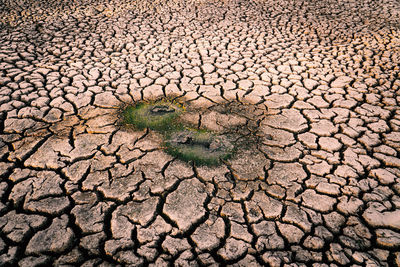 Full frame shot of cracked land