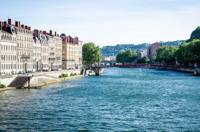 View of river in city