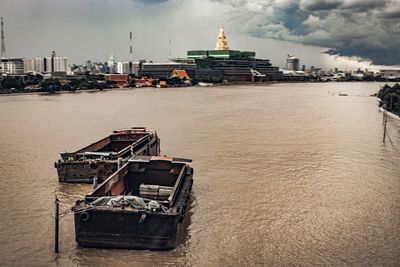 Boats in sea