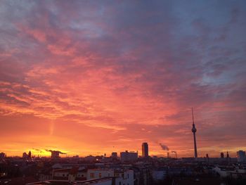 Cityscape at sunset