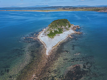 High angle view of bay