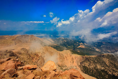 Aerial view of landscape against sky