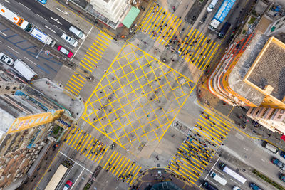 Aerial view of buildings in city