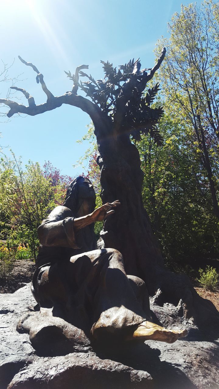 WOMAN SITTING ON ROCK