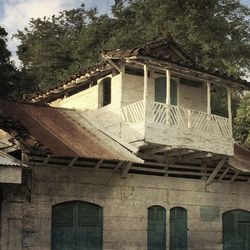 Exterior of historic house against sky