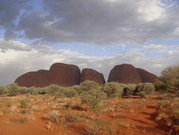 Rock formations against sky