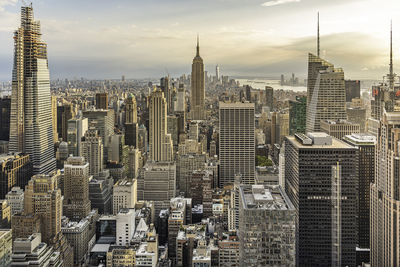 Aerial view of buildings in city