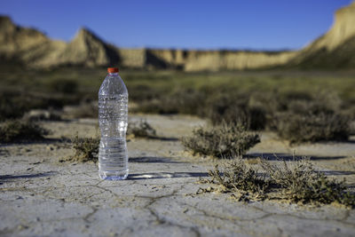 Surface level of land against clear sky