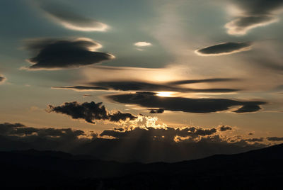 Scenic view of sky during sunset