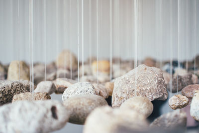 Detail shot of hanging stones