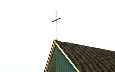 Low angle view of building against clear sky