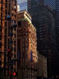 Low angle view of buildings in new york city
