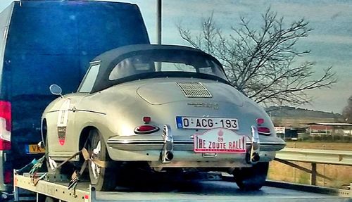 Vintage car against sky