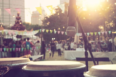 Group of people in front of building