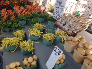 Close-up of vegetables for sale at market stall