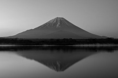 Mt fuji reflecting in lake kawaguchi