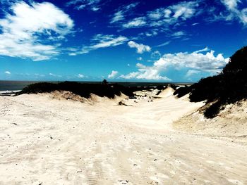 Scenic view of desert against sky