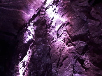 Low angle view of rock formation in cave