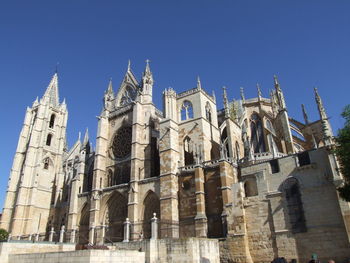 Low angle view of cathedral against clear sky