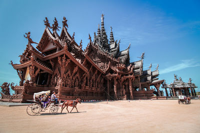 The sanctuary of truth, pattaya is the most perfect travel destination for poster photography 
