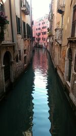 View of canal in city