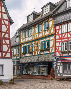 Picturesque german medieval colorful architecture in bad camberg, hesse, germany