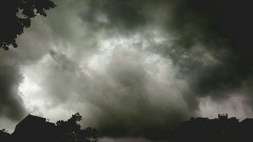 Low angle view of cloudy sky