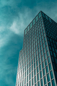 Low angle view of modern building against sky