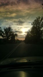 Road at sunset