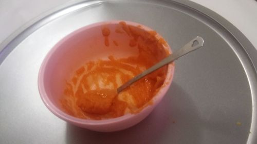 High angle view of breakfast in bowl