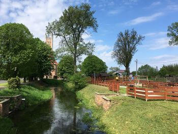 Scenic view of park against sky