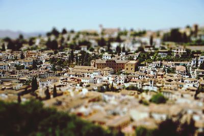 Cityscape with buildings in background