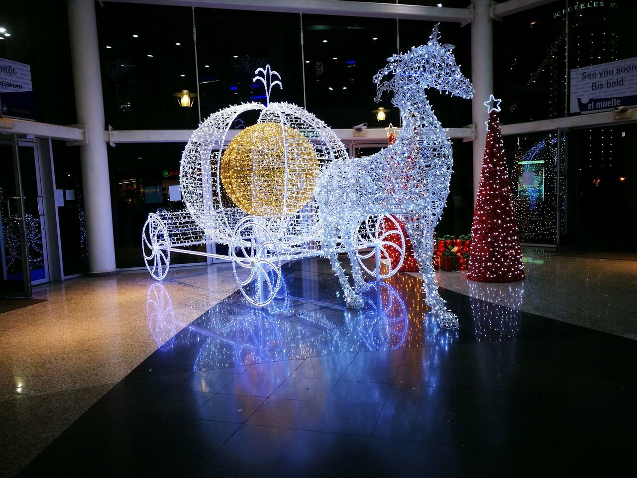 night, christmas decoration, illuminated, christmas, indoors, no people