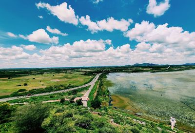 Panoramic view of landscape against sky