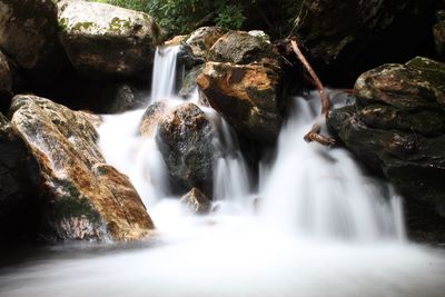 Scenic view of waterfall