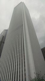 Low angle view of modern buildings against sky