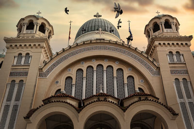 Low angle view of church of saint andreas patras