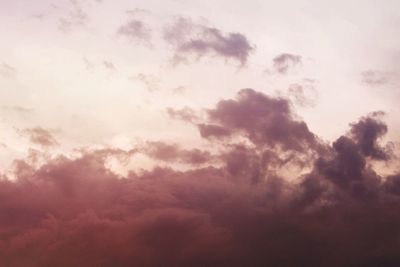 Low angle view of cloudy sky