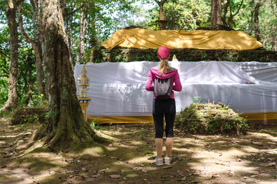 Full length of woman standing on land