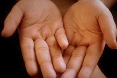 Close-up of baby hands
