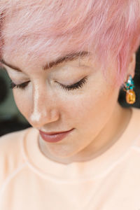 Close-up portrait of a girl